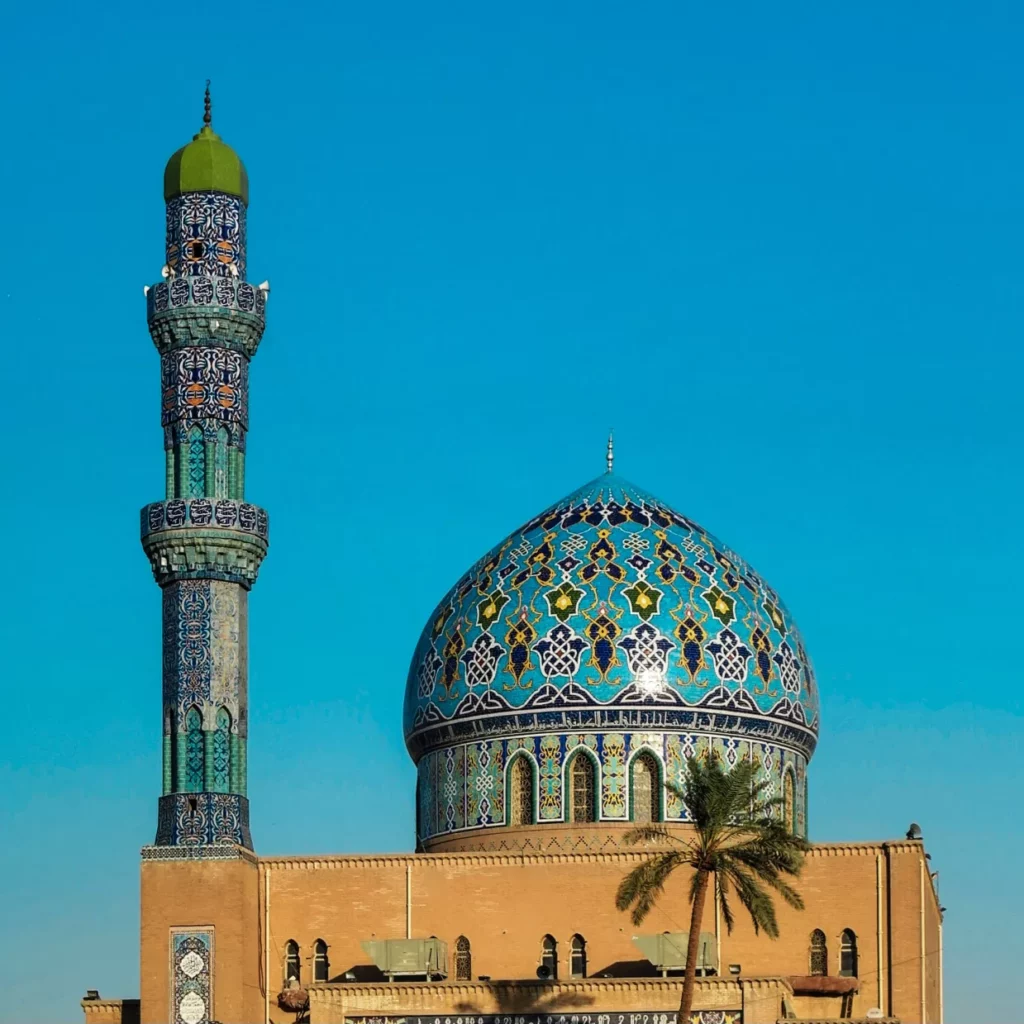 Image of a beautiful building in Iraq on the work permit page for 2025