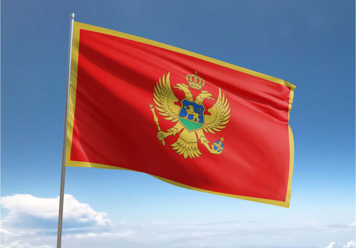 Montenegro Visa Flag