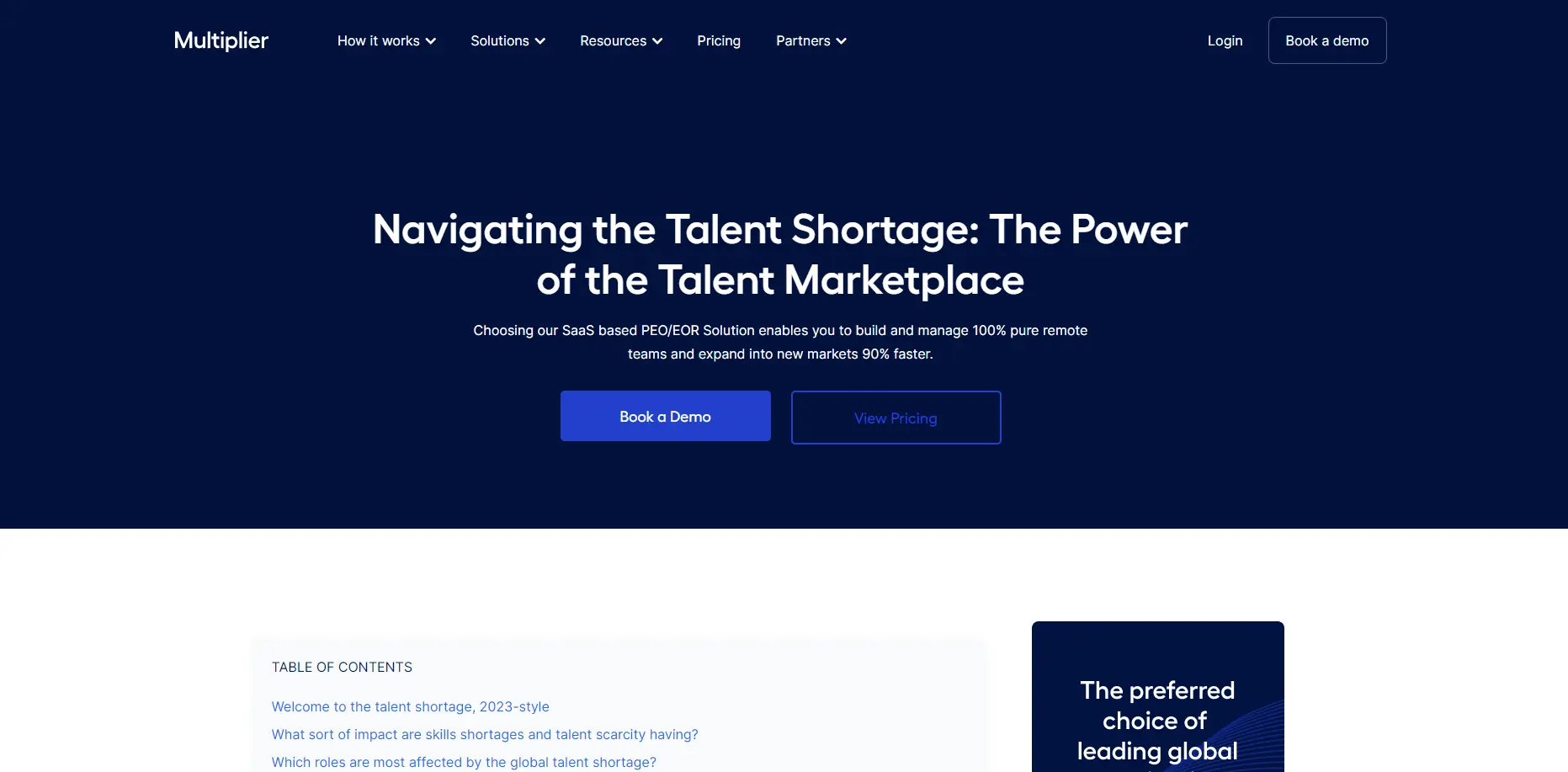 Talent Shortage Seo