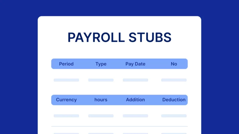 Create Payroll Stubs