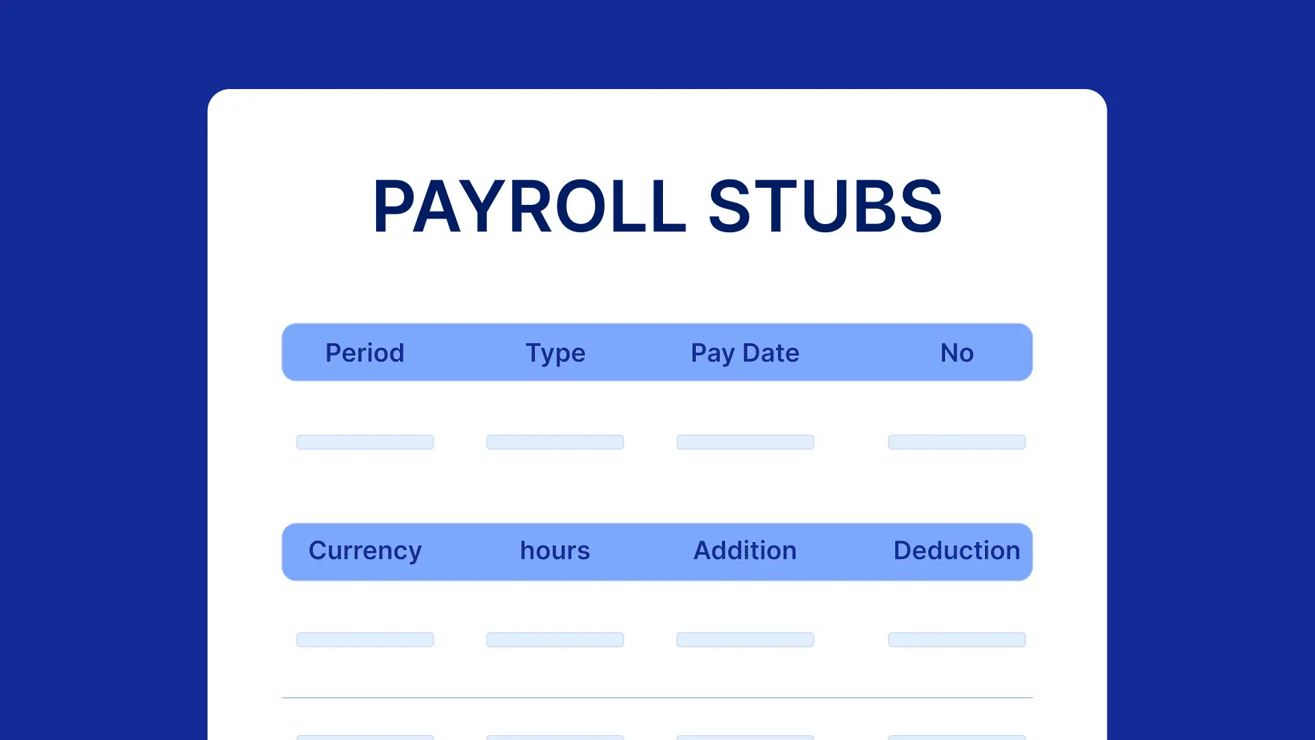 Create Payroll Stubs