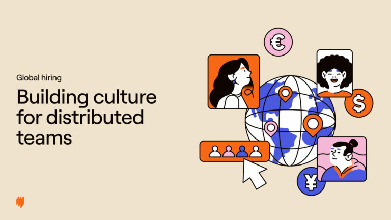 A diverse group of professionals collaborating online, symbolizing the building of culture in distributed teams.